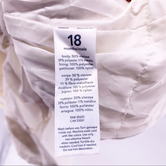 Carter’s Gold Infants Holiday Dress Size 18 Months - Picture 5 of 6